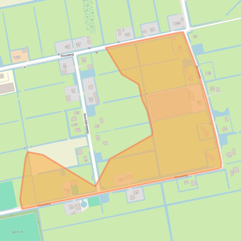 Kaart van postcodegebied 2432CE.