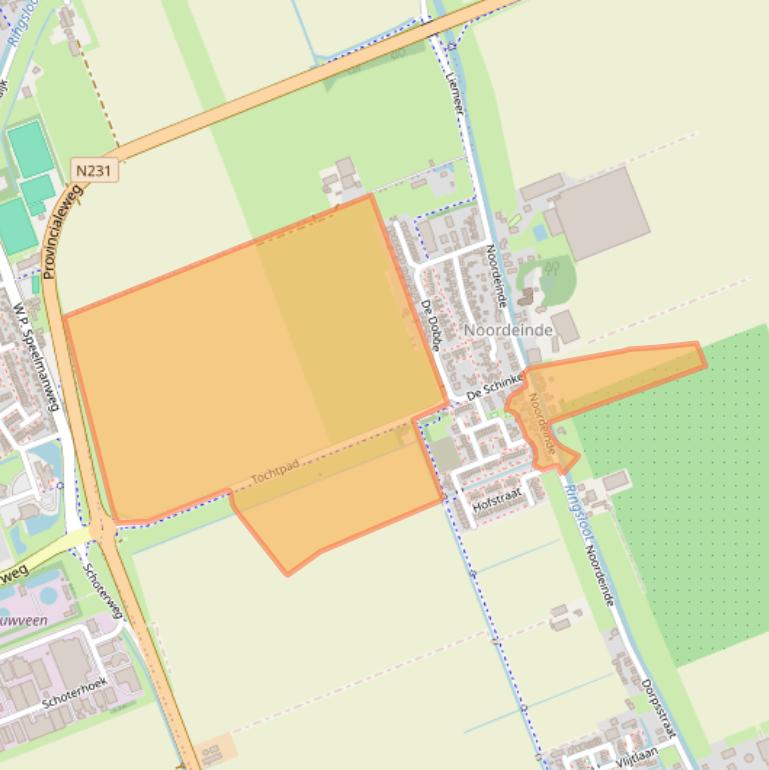 Kaart van postcodegebied 2435AD.