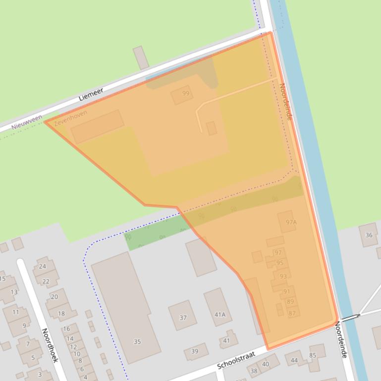 Kaart van postcodegebied 2435AH.