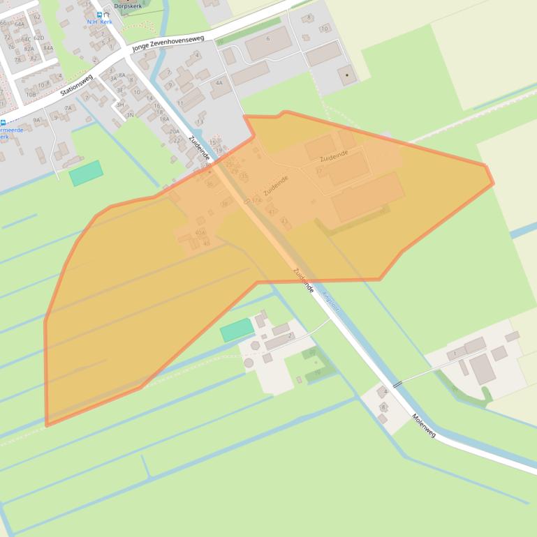 Kaart van postcodegebied 2435AT.