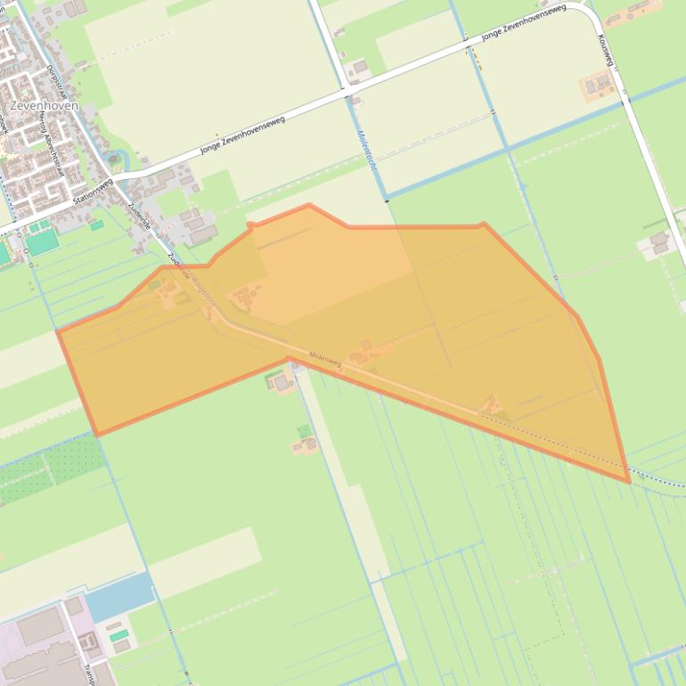 Kaart van postcodegebied 2435AV.