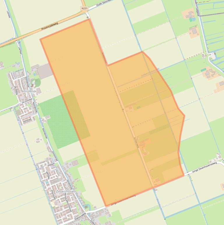 Kaart van postcodegebied 2435NB.
