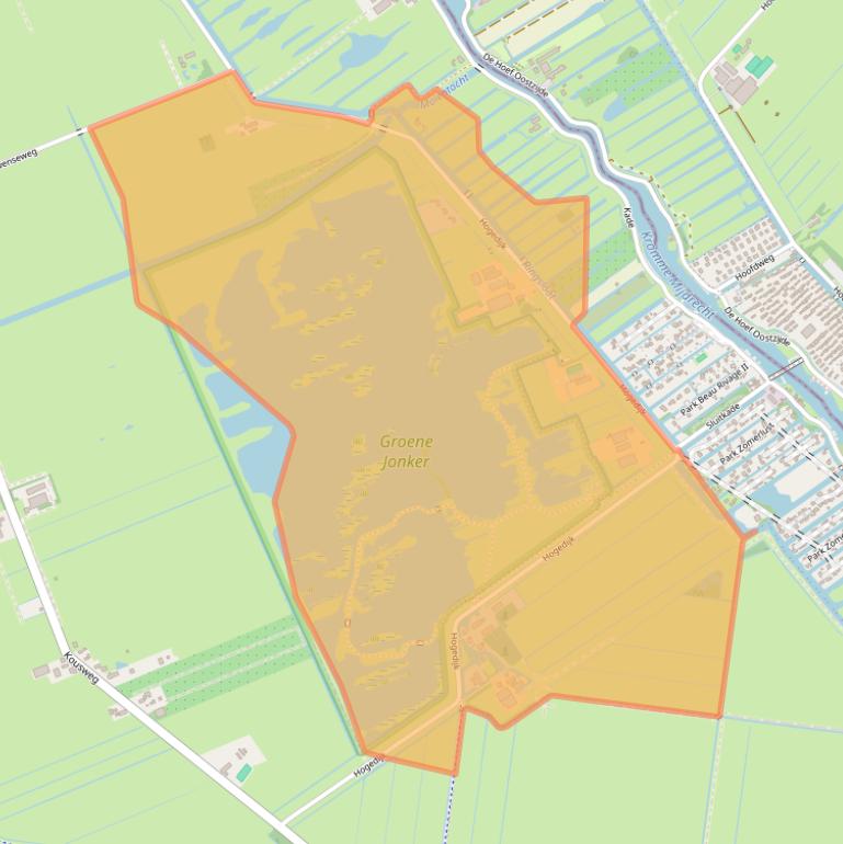Kaart van postcodegebied 2435NC.