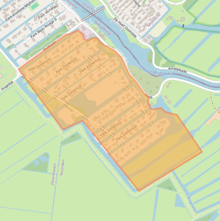 Kaart van postcodegebied 2435NG.