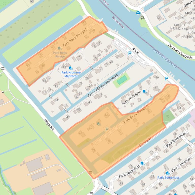 Kaart van postcodegebied 2435NJ.