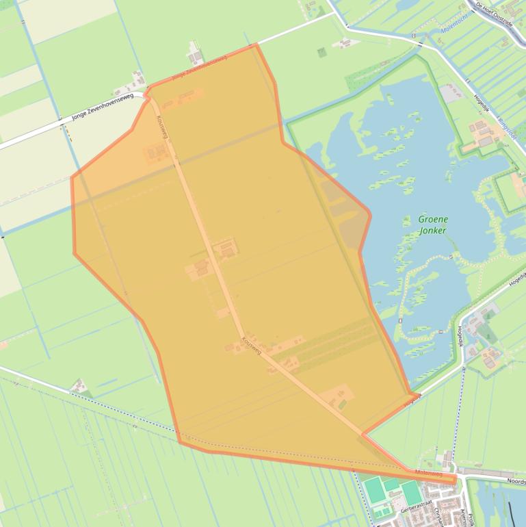 Kaart van postcodegebied 2435NK.