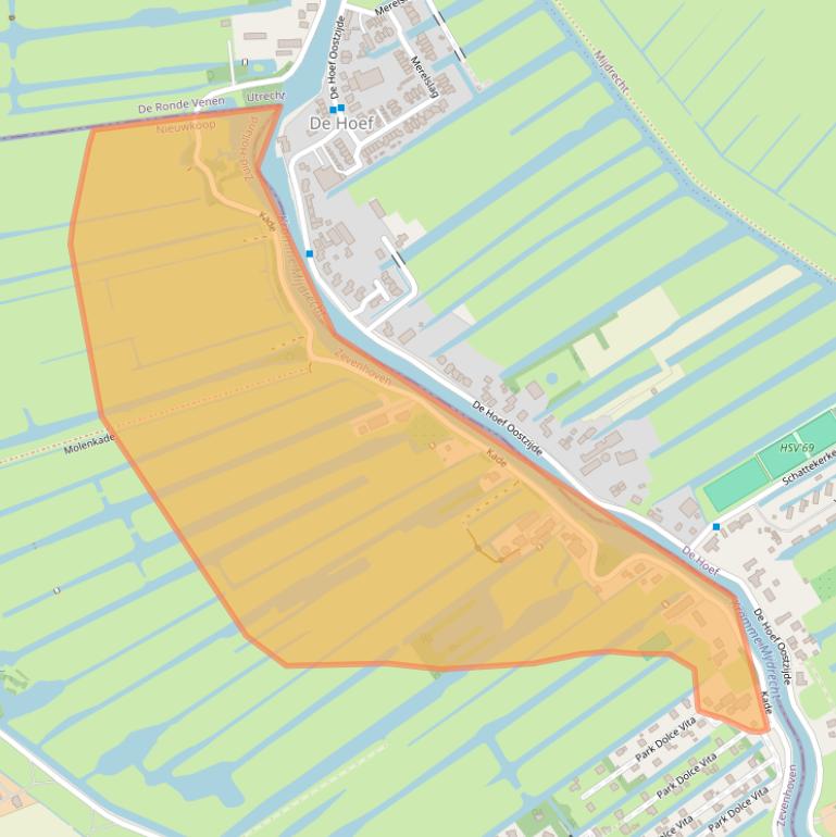 Kaart van postcodegebied 2435NP.