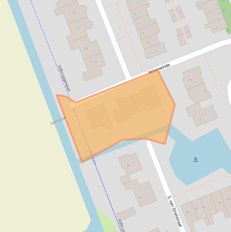 Kaart van postcodegebied 2435WL.