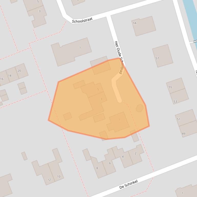Kaart van postcodegebied 2435WN.