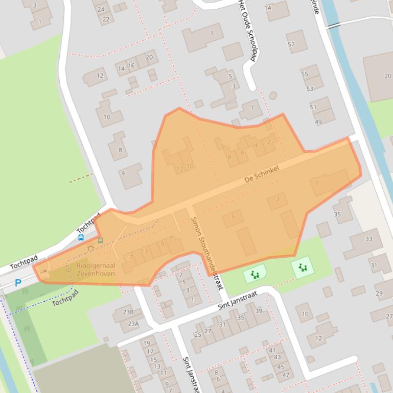 Kaart van postcodegebied 2435WR.