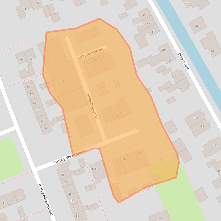 Kaart van postcodegebied 2435XW.