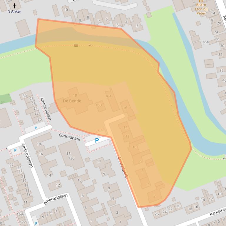 Kaart van postcodegebied 2441AG.