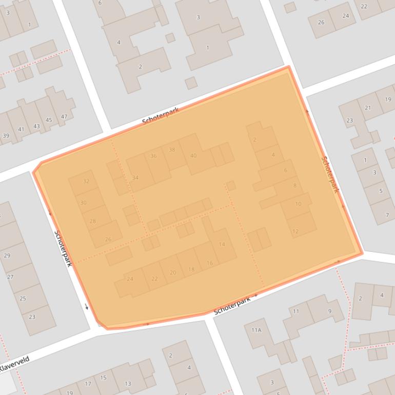 Kaart van postcodegebied 2441AJ.