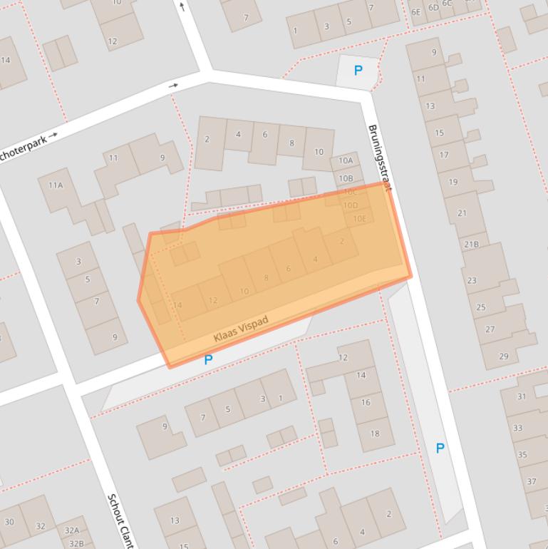 Kaart van postcodegebied 2441AL.