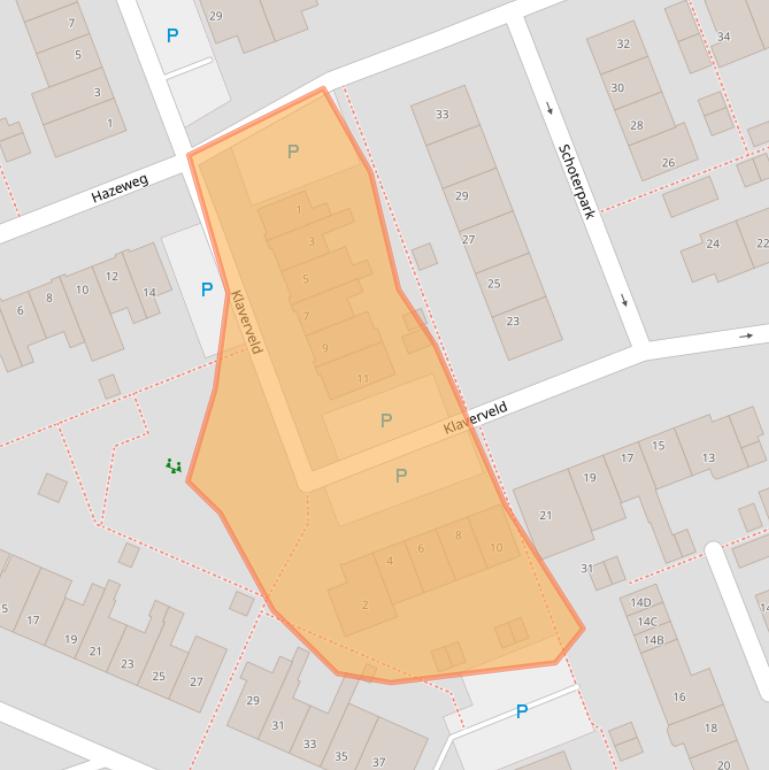 Kaart van postcodegebied 2441BR.