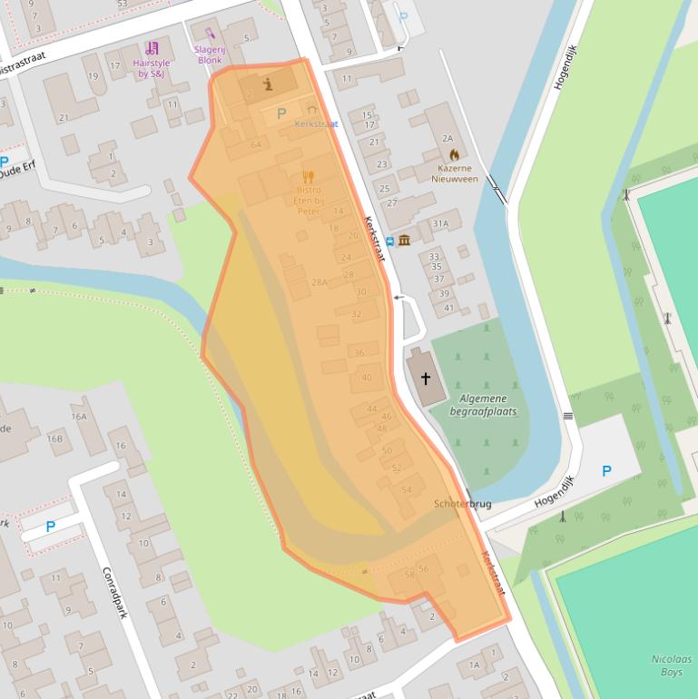 Kaart van postcodegebied 2441CD.