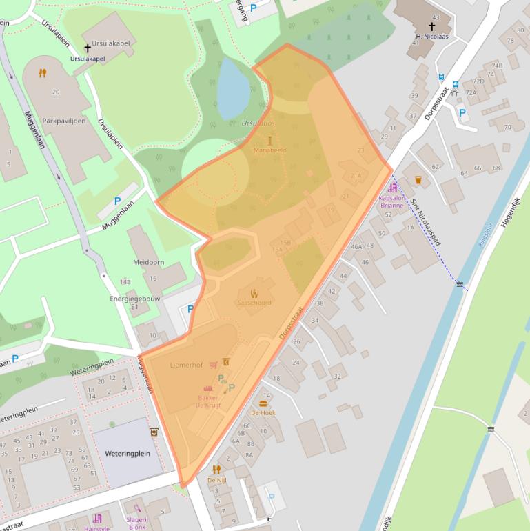 Kaart van postcodegebied 2441CE.