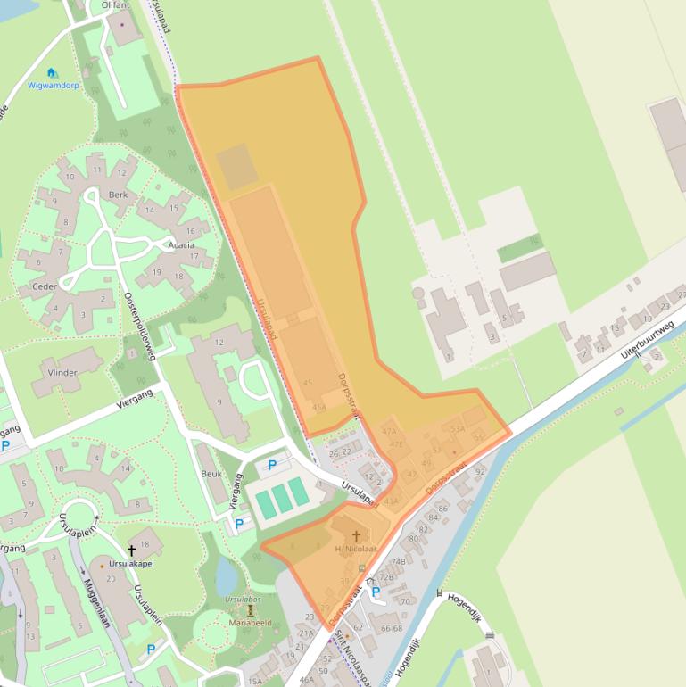 Kaart van postcodegebied 2441CG.