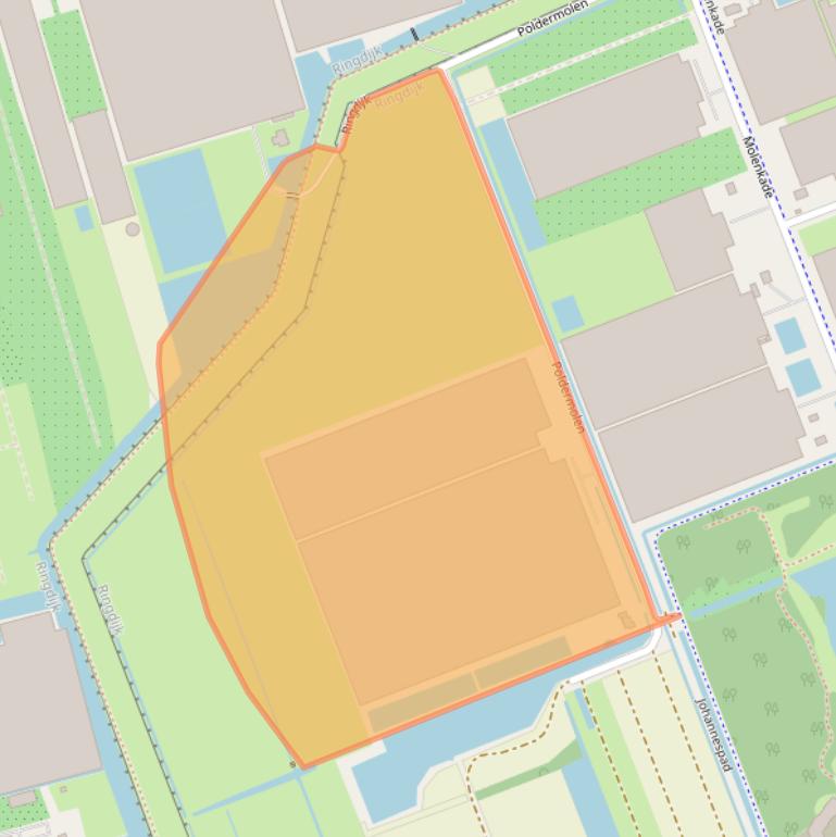 Kaart van postcodegebied 2441DB.