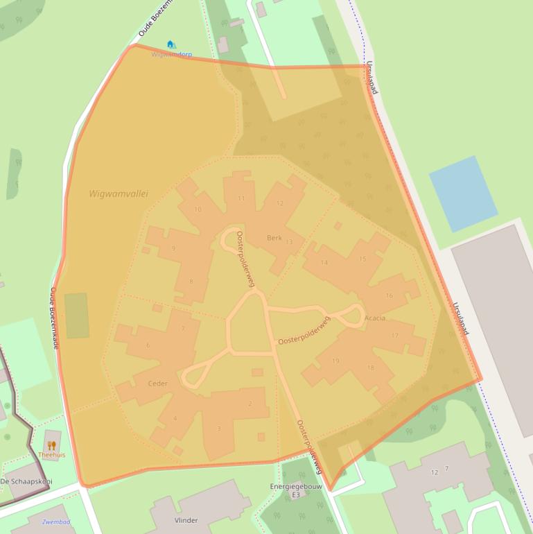 Kaart van postcodegebied 2441DX.