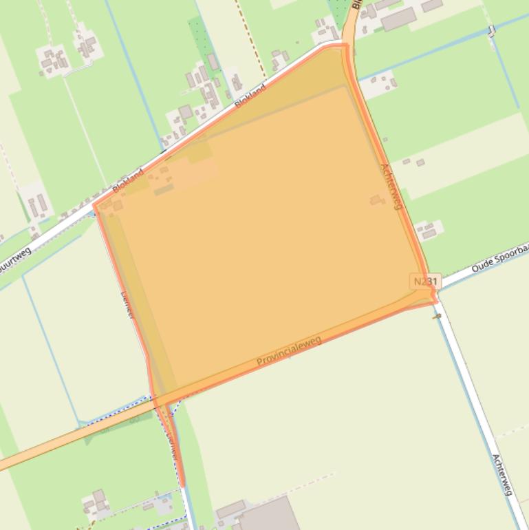 Kaart van postcodegebied 2441ED.