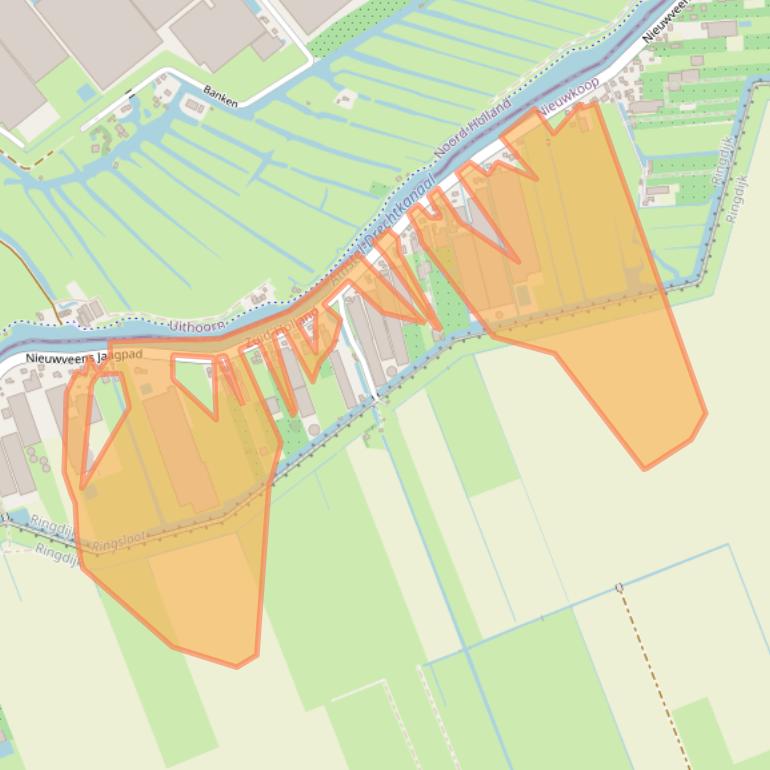 Kaart van postcodegebied 2441GA.