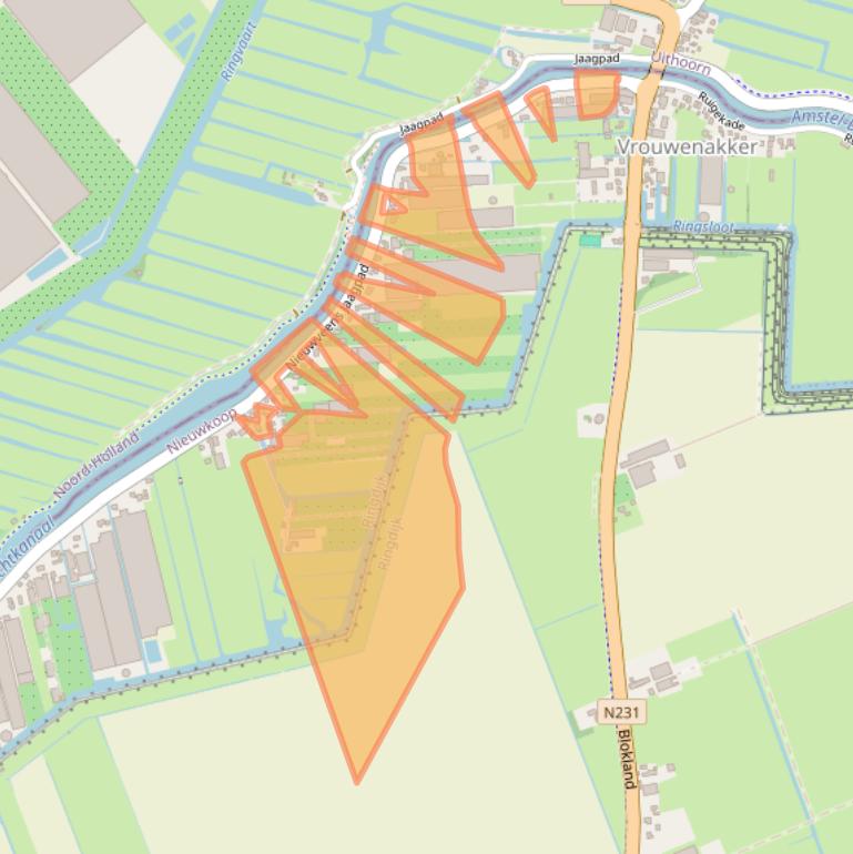 Kaart van postcodegebied 2441GC.
