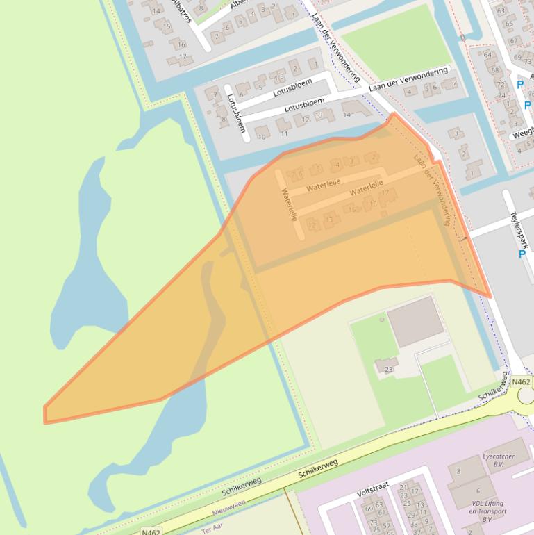 Kaart van postcodegebied 2441KB.