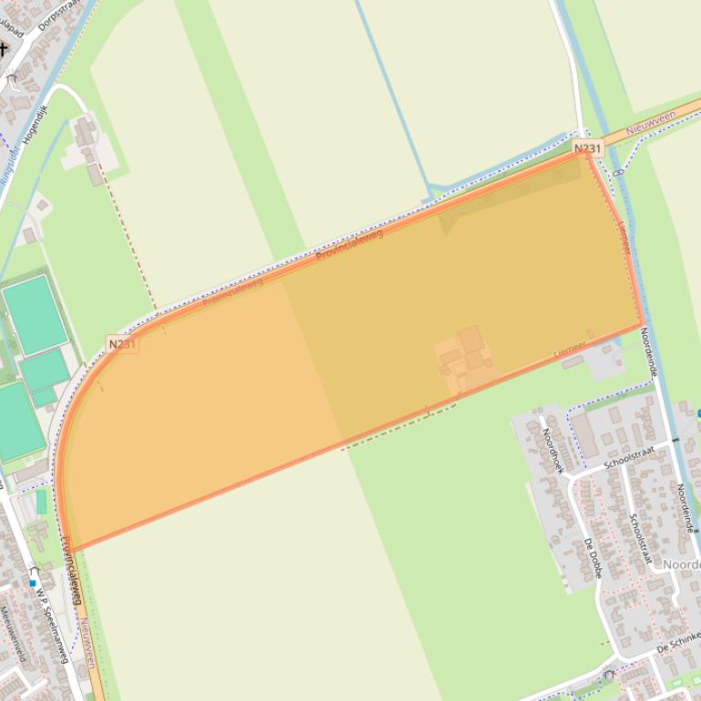 Kaart van postcodegebied 2441LA.