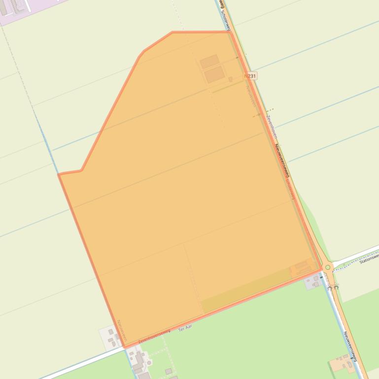 Kaart van postcodegebied 2441LB.