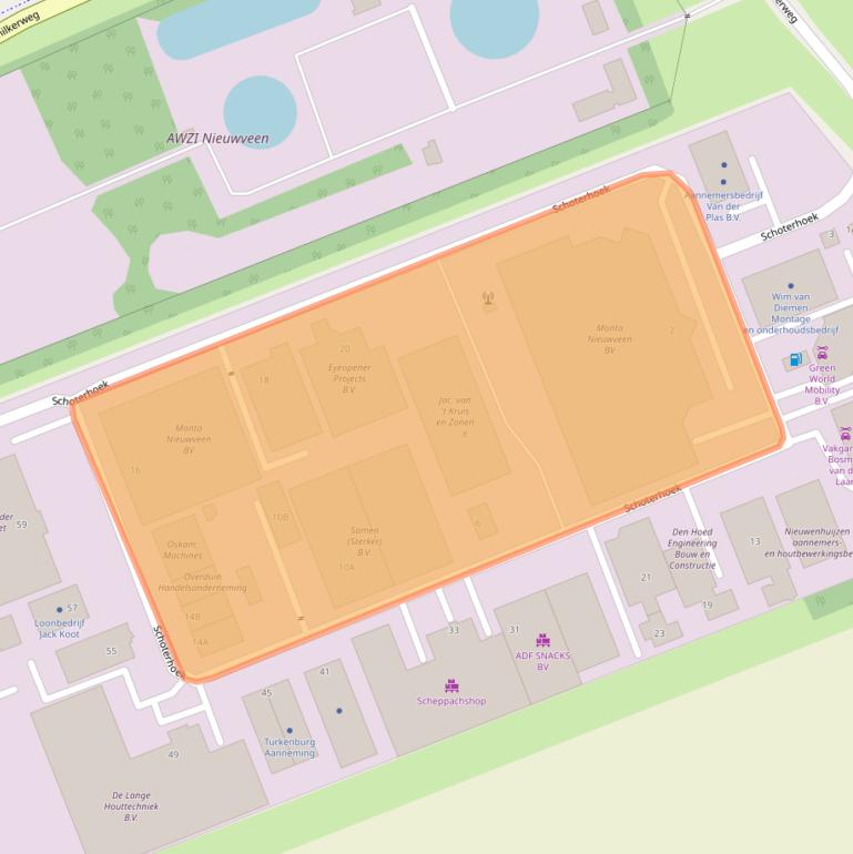 Kaart van postcodegebied 2441LD.