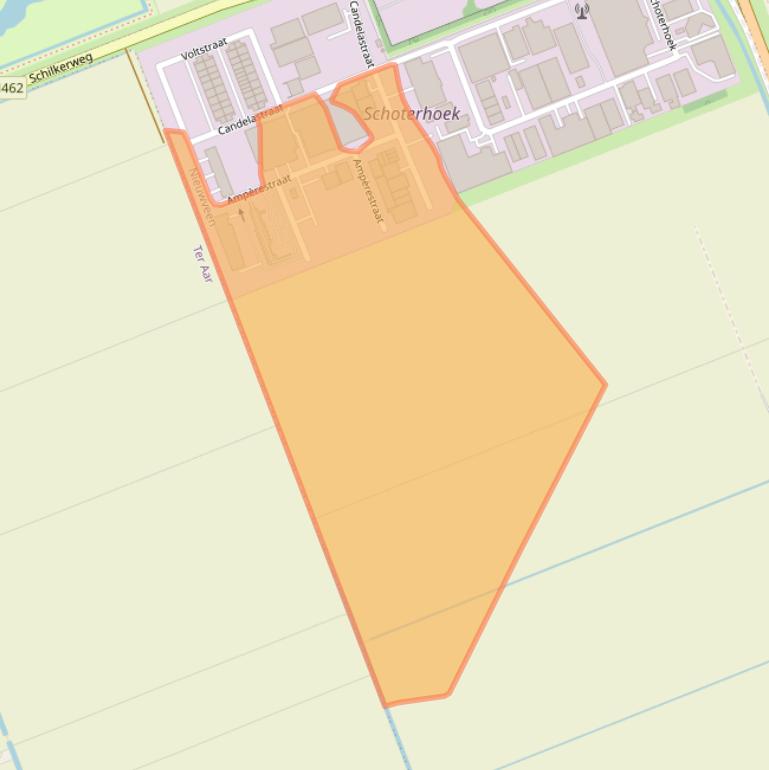 Kaart van postcodegebied 2441LP.