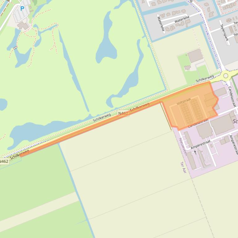 Kaart van postcodegebied 2441LS.