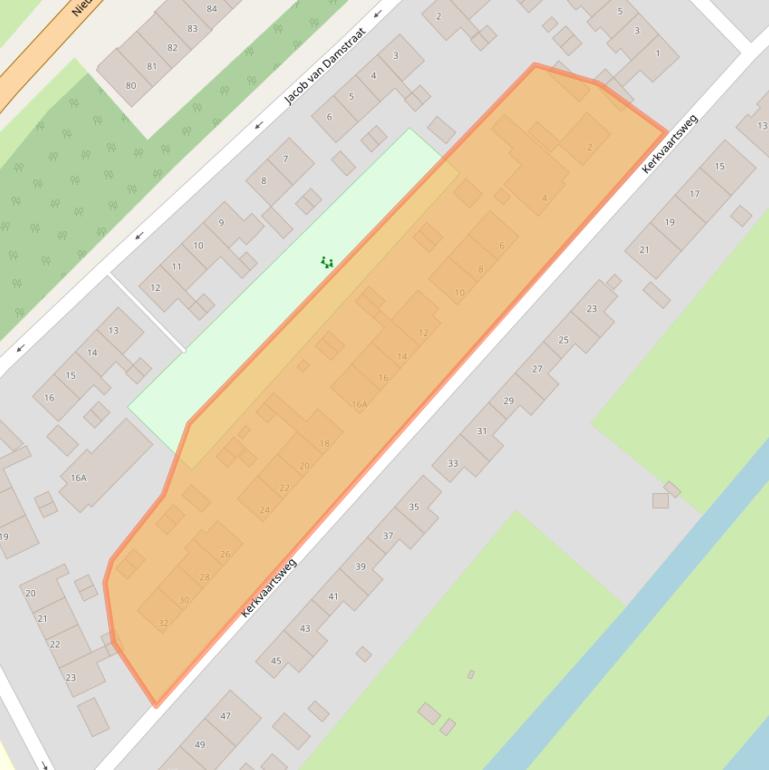 Kaart van postcodegebied 2445AD.