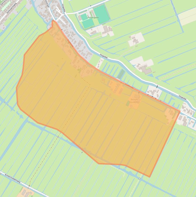 Kaart van postcodegebied 2445AV.