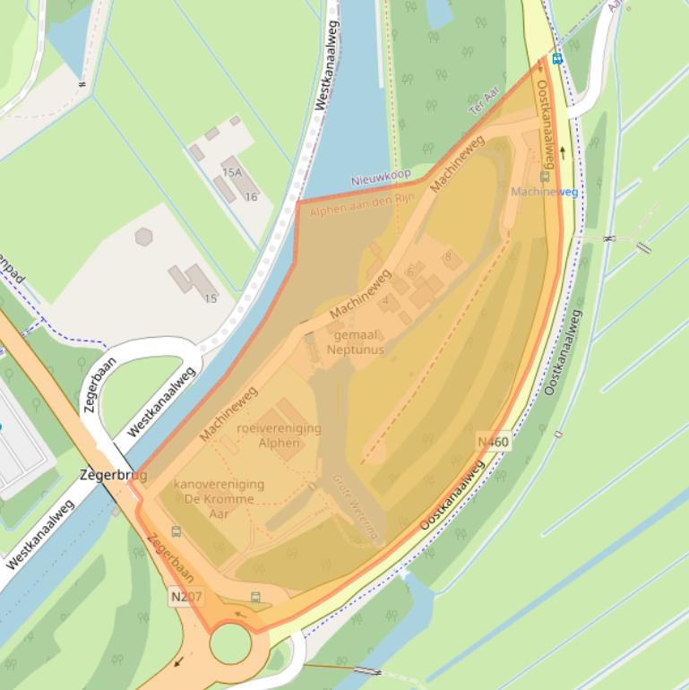 Kaart van postcodegebied 2445BB.