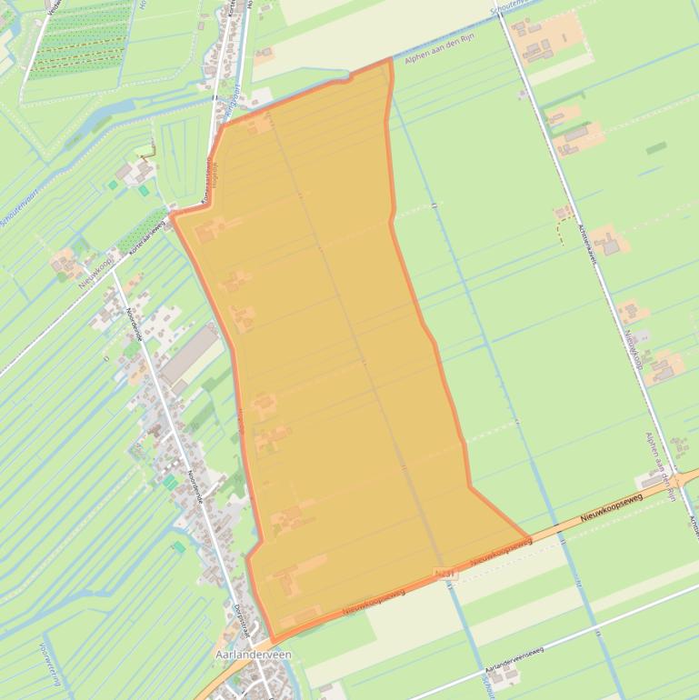 Kaart van postcodegebied 2445BC.