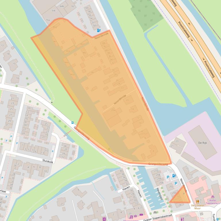 Kaart van postcodegebied 2451AG.