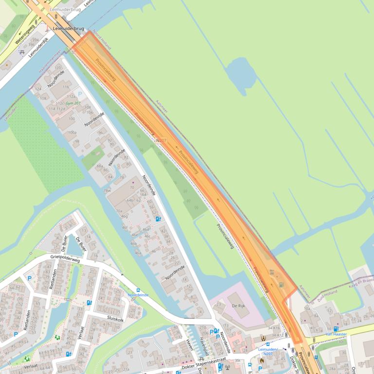 Kaart van postcodegebied 2451AK.