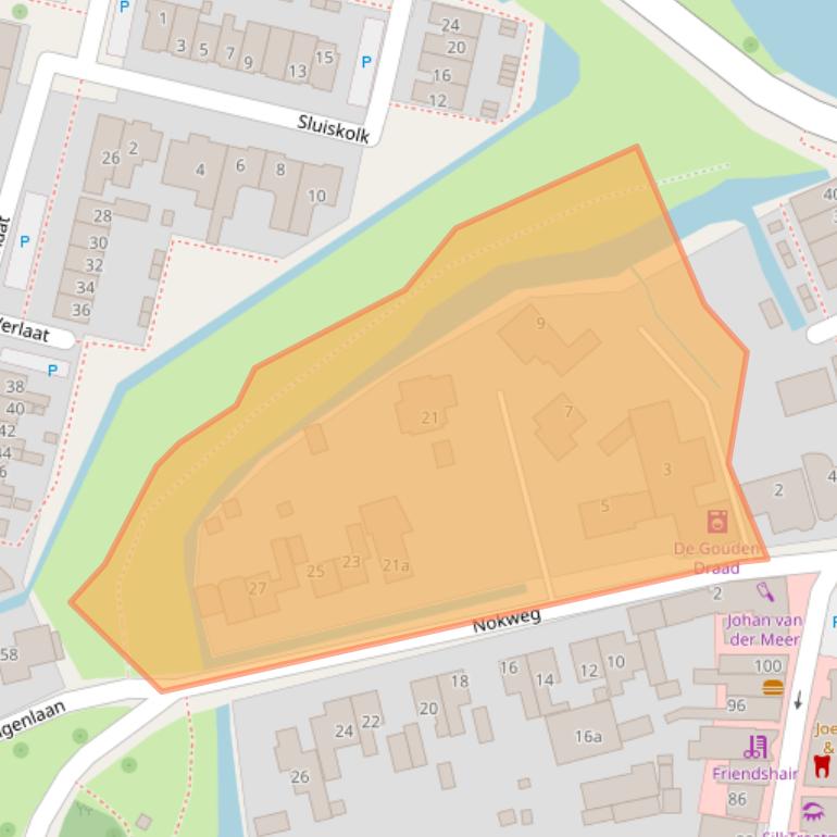 Kaart van postcodegebied 2451AL.