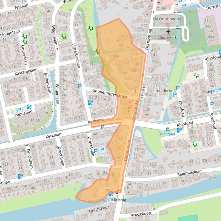 Kaart van postcodegebied 2451AR.