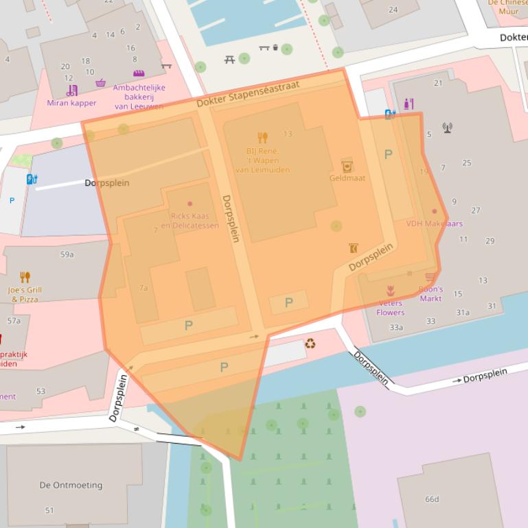 Kaart van postcodegebied 2451BC.