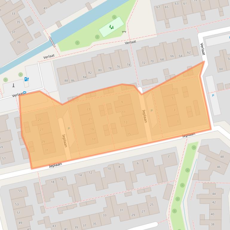 Kaart van postcodegebied 2451BS.