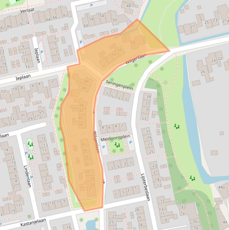 Kaart van postcodegebied 2451CA.