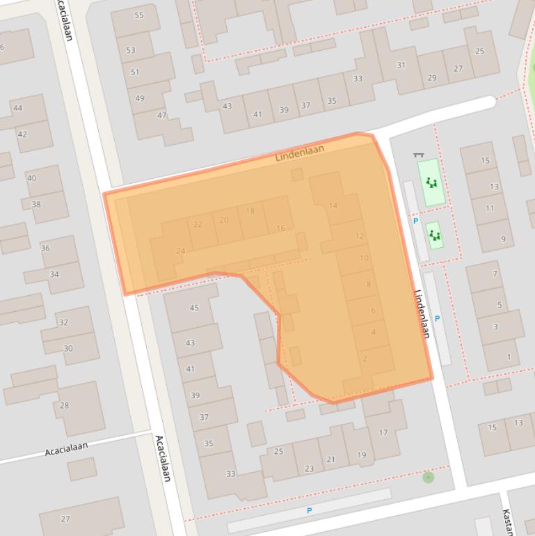 Kaart van postcodegebied 2451CC.