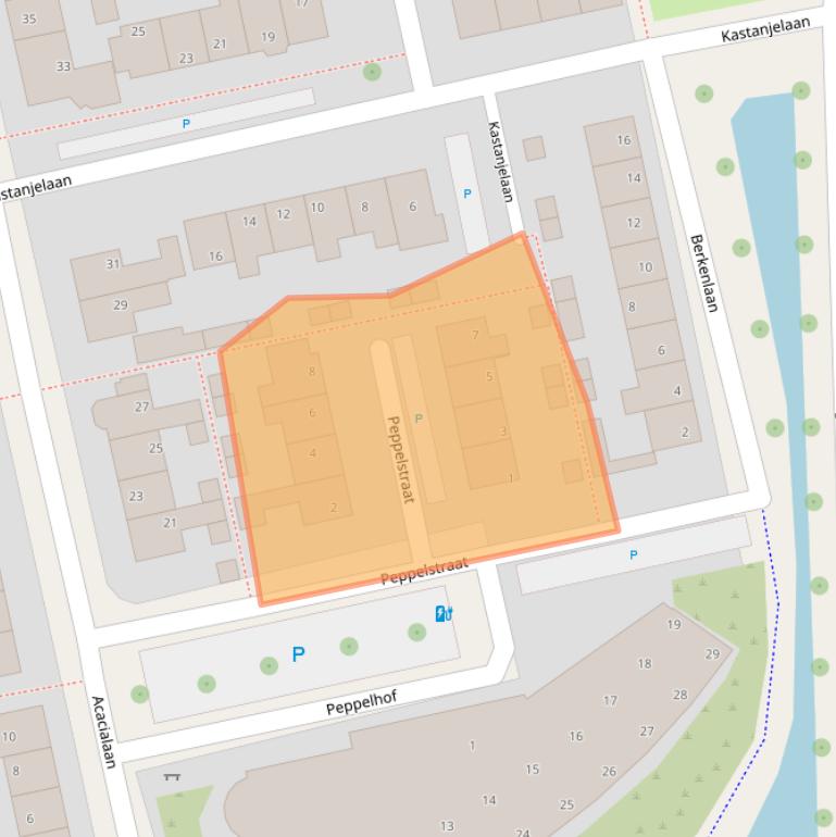 Kaart van postcodegebied 2451CE.