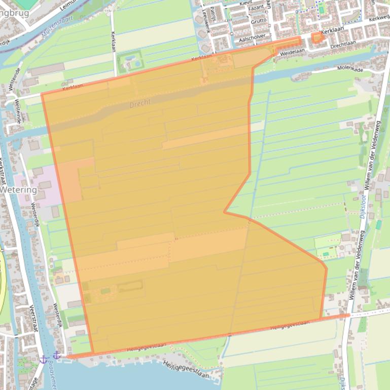 Kaart van postcodegebied 2451CH.