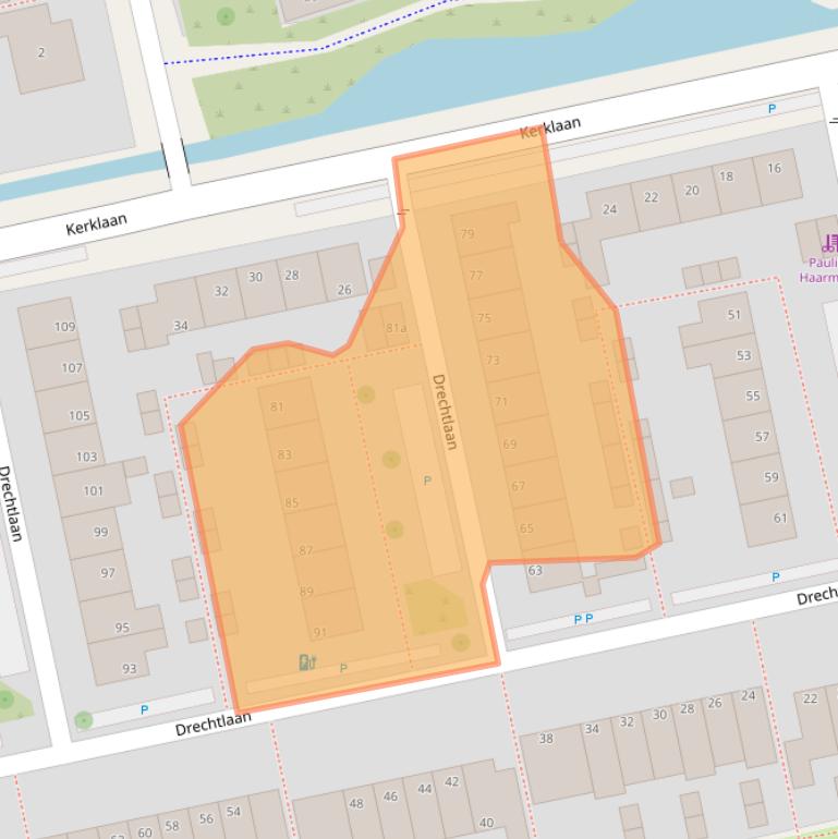 Kaart van postcodegebied 2451CK.