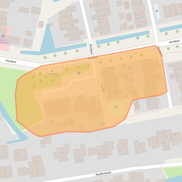 Kaart van postcodegebied 2451GA.