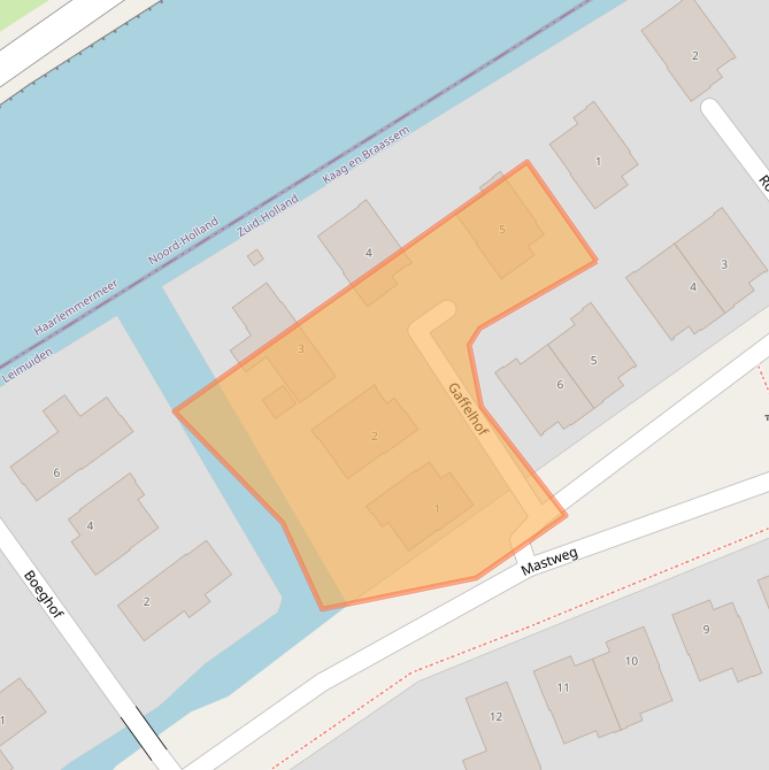 Kaart van postcodegebied 2451TC.